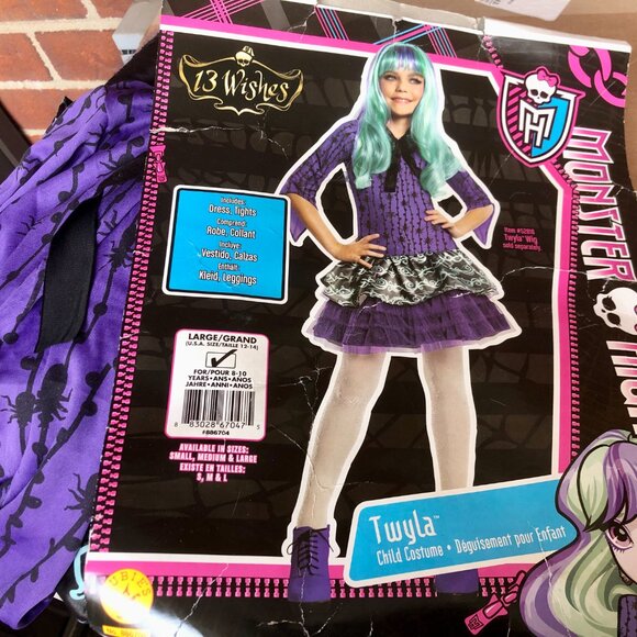 Rubie's Monster High 13 Wishes Twyla Halloween Costume Dress Only Girls Size L - Picture 2 of 5